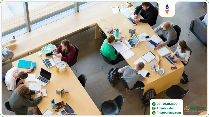 سالن مطالعه دانشگاه گالاتا ترکیه