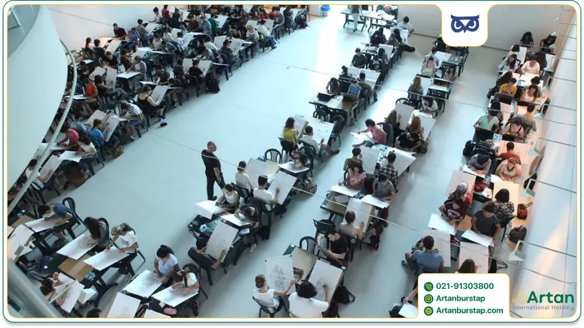 برگزارری ازمون برای پذیرش در دانشگاه معمار سینان