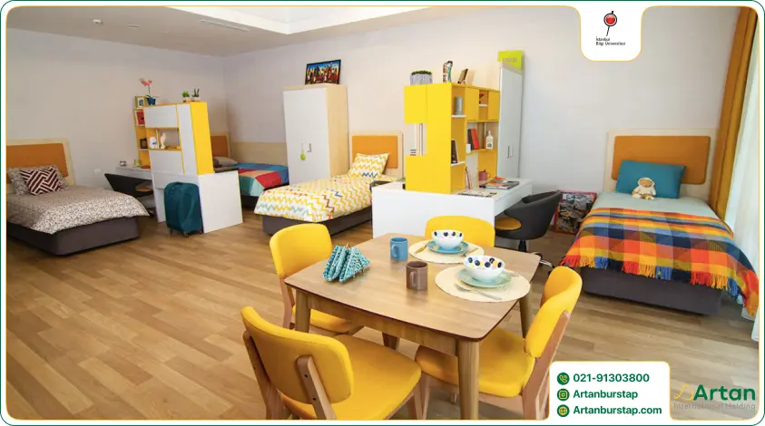 امکانات خوابگاه دانشگاه بیلگی استانبول