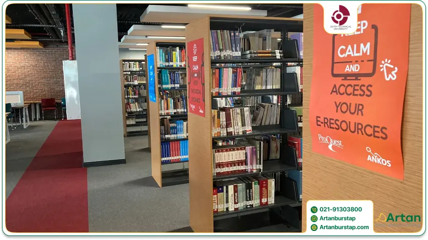 امکانات کتابخانه دانشگاه اوستیم تکنیک ترکیه