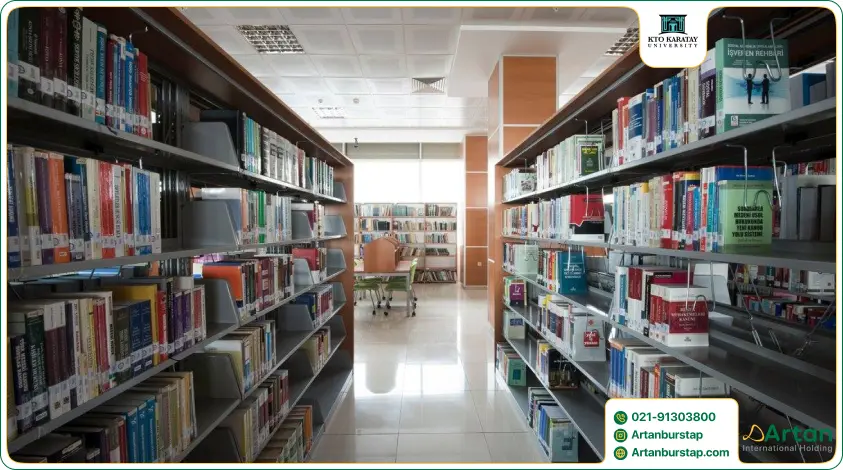 امکانات کتابخانه دانشگاه کاراتای قونیه